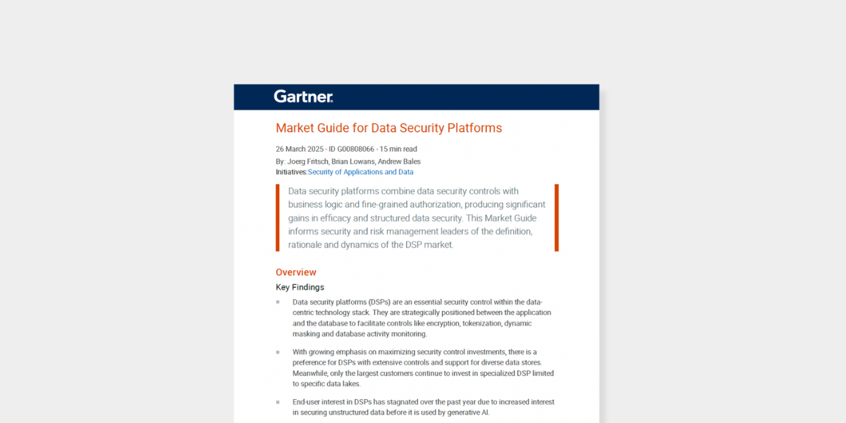 Market Guide for Data Security Platforms