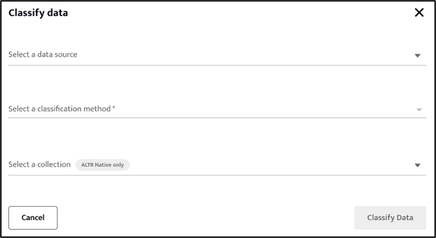 ALTR Native Data Classification