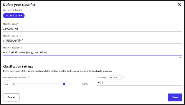 ALTR Native Data Classification